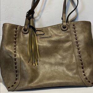 Montana West Gold and Brown Tote Bag